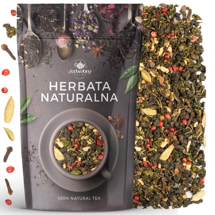 Herbata liściasta Oolong Сhai Ulung cynamon imbir goździk 100g