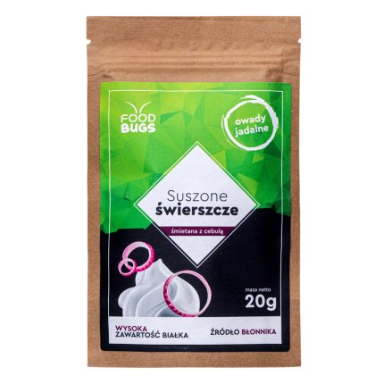 Food Bugs Świerszcze śmietana z cebulką 20g