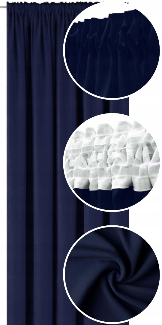 Zasłona gotowa gładka 145x230 półzaciemniająca zasłony glamour rozmiary