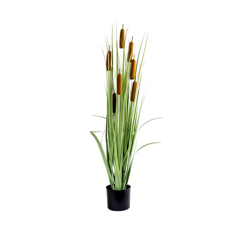 Sztuczna trawa roślina w doniczce do salonu Cattail 120 cm II TR-CAT-120-II
