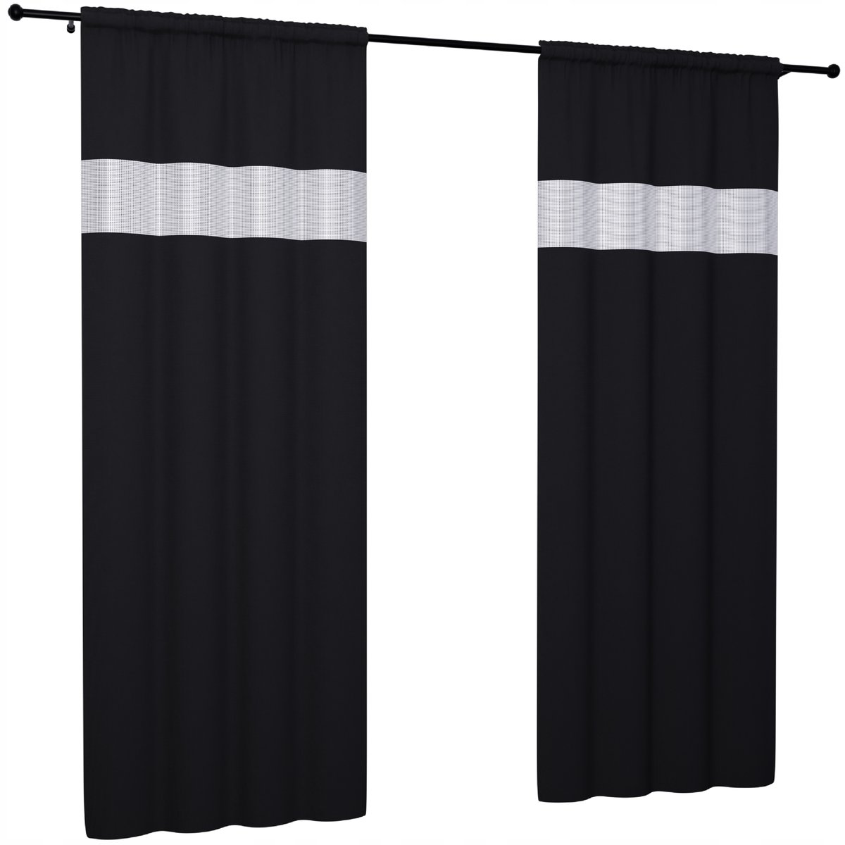 Zasłona gotowa gładka 145x240 z cyrkoniami na taśmie zasłony cekiny żabki