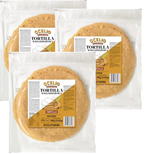 Ocelio Tortilla Wieloziarnista 180g (3x60g) (zestaw 3 szt.)