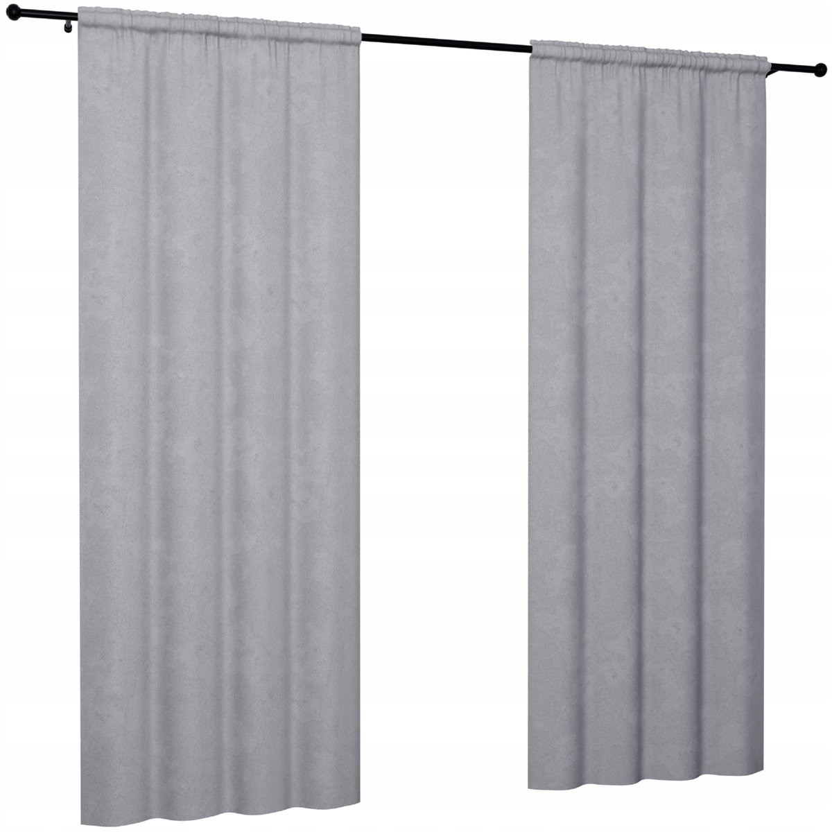 ZASŁONY WELUROWE GŁADKIE 140x250 SZARE ZASŁONA WELUROWA DO SALONU MATOWA