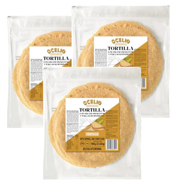 Ocelio Tortilla Owsiana 180g (3x60g) (zestaw 3 szt.)