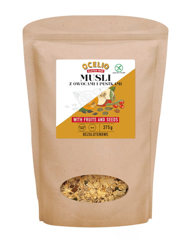 Ocelio Musli z owocami i pestkami 375g