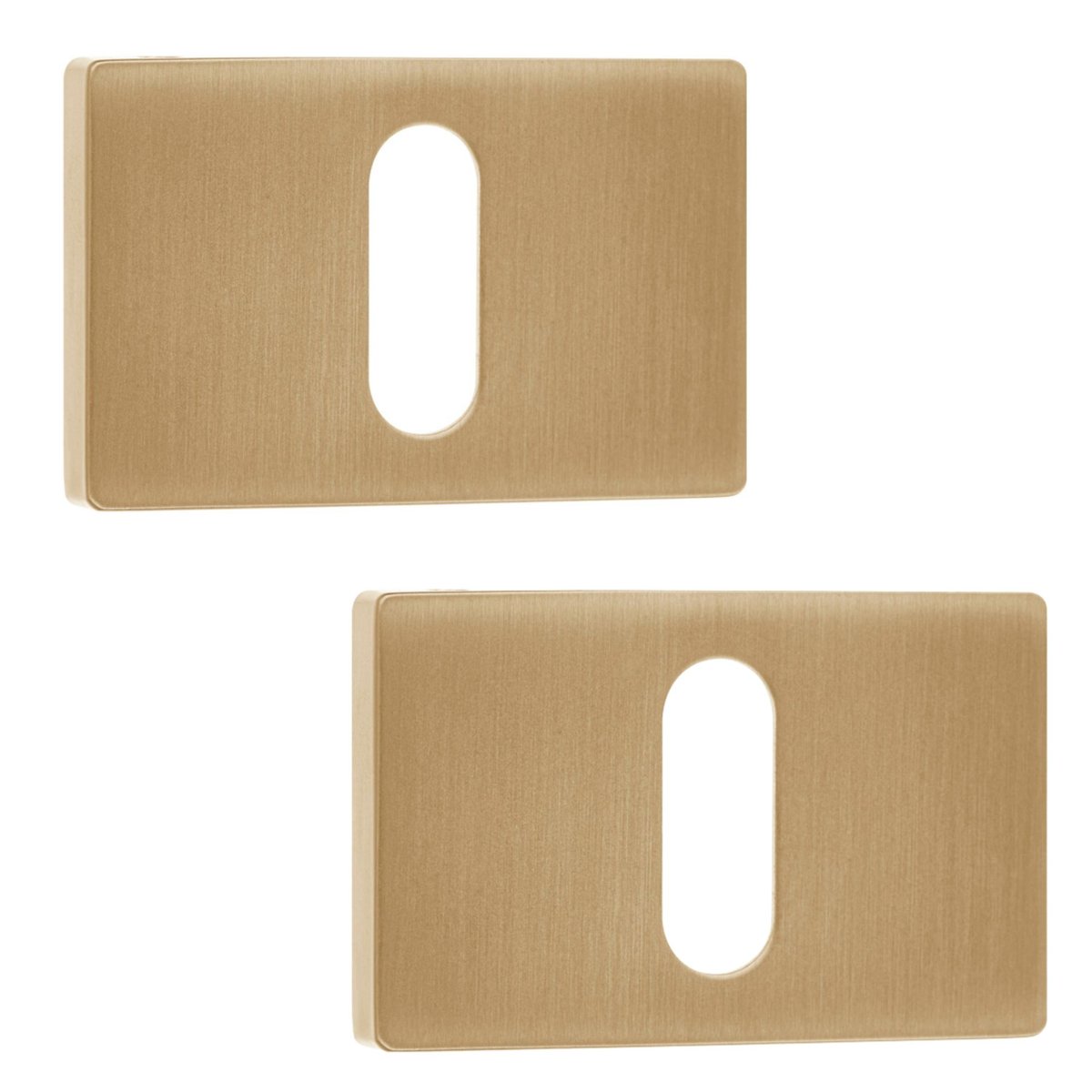 Rozeta Prostokątna Klucz Szyld do Klamki Wewnętrznej Złota Kuchinox