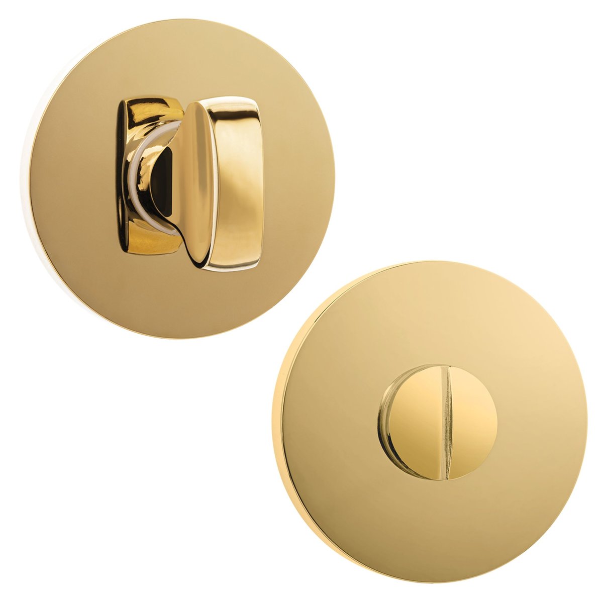 Rozeta Okrągła WC Szyld do Klamki Wewnętrznej Złota Kuchinox