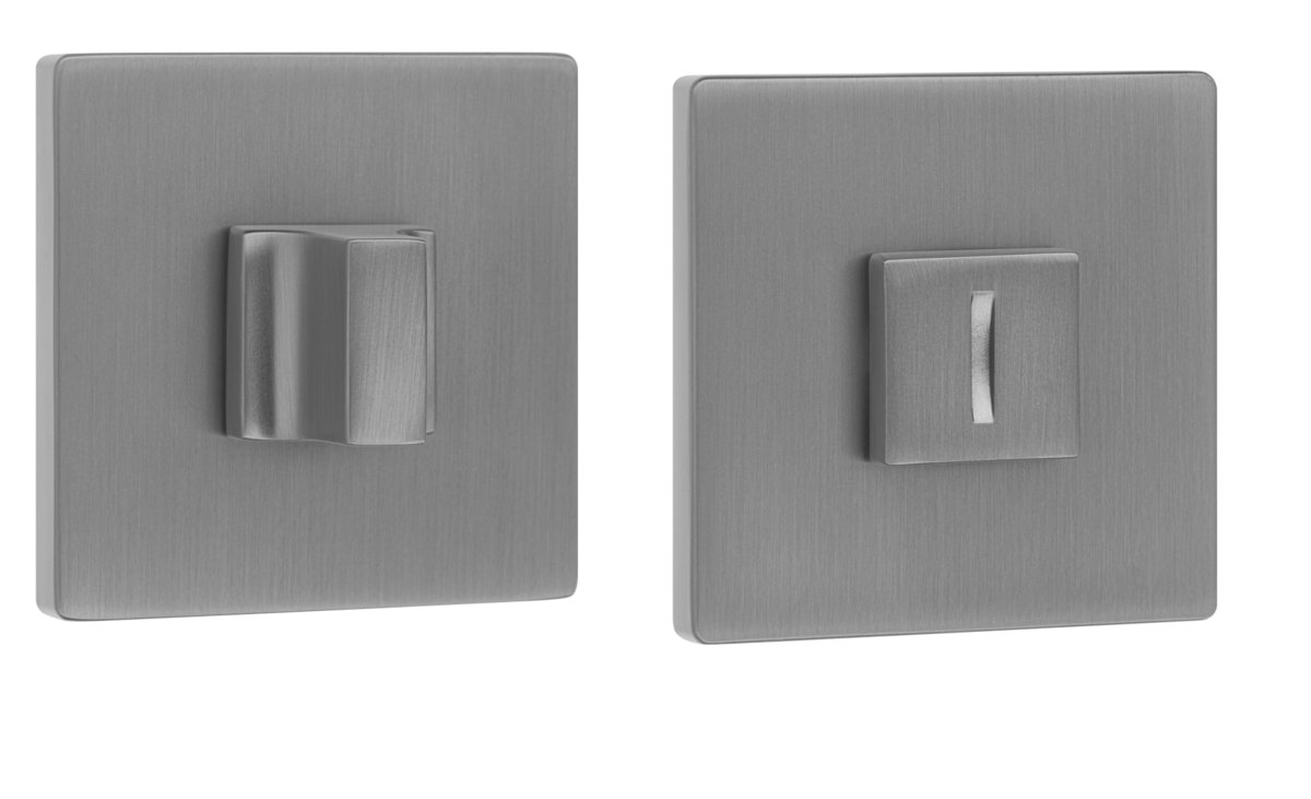 Rozeta Kwadrat WC Szyld do Klamki Wewnętrznej Szara Kuchinox