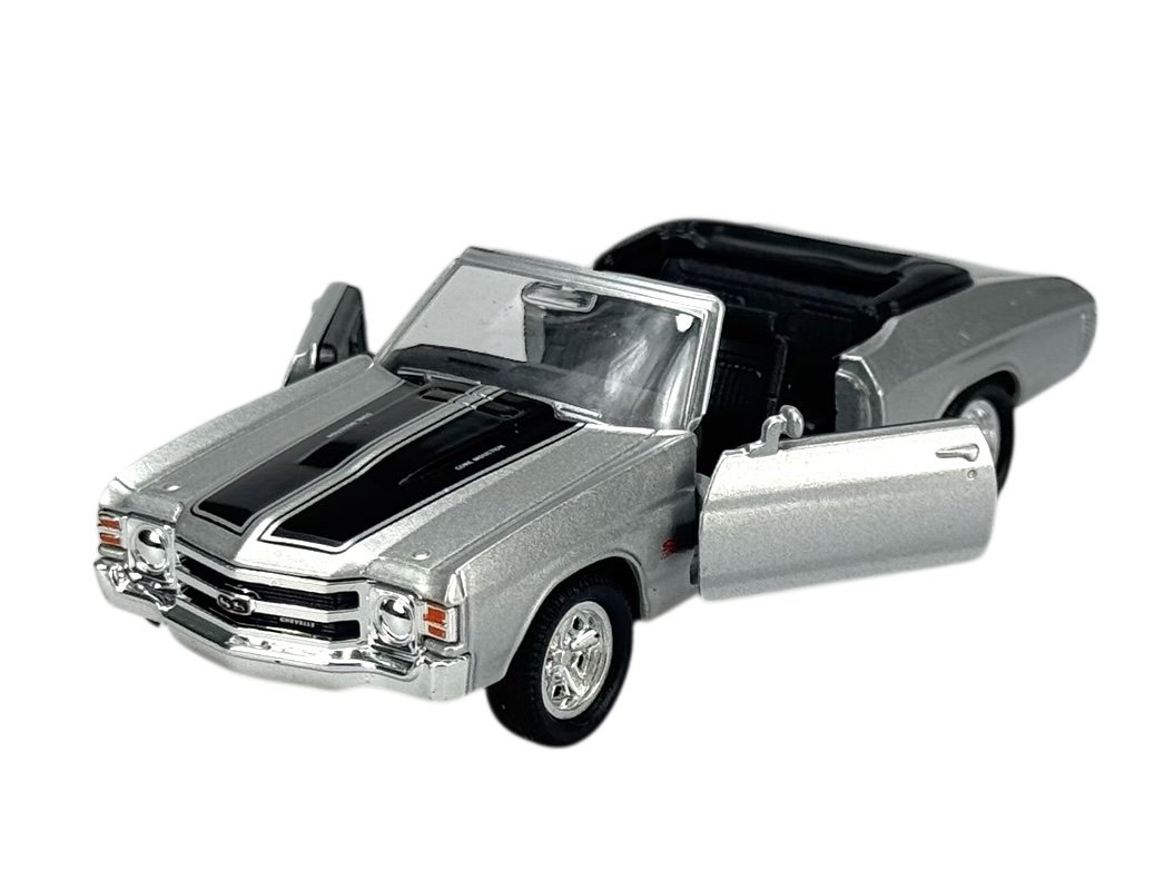 WELLY 1971 CHEVROLET CHEVELLE SS 454 SREBRNY 1:34 SAMOCHÓD NOWY METALOWY MODEL