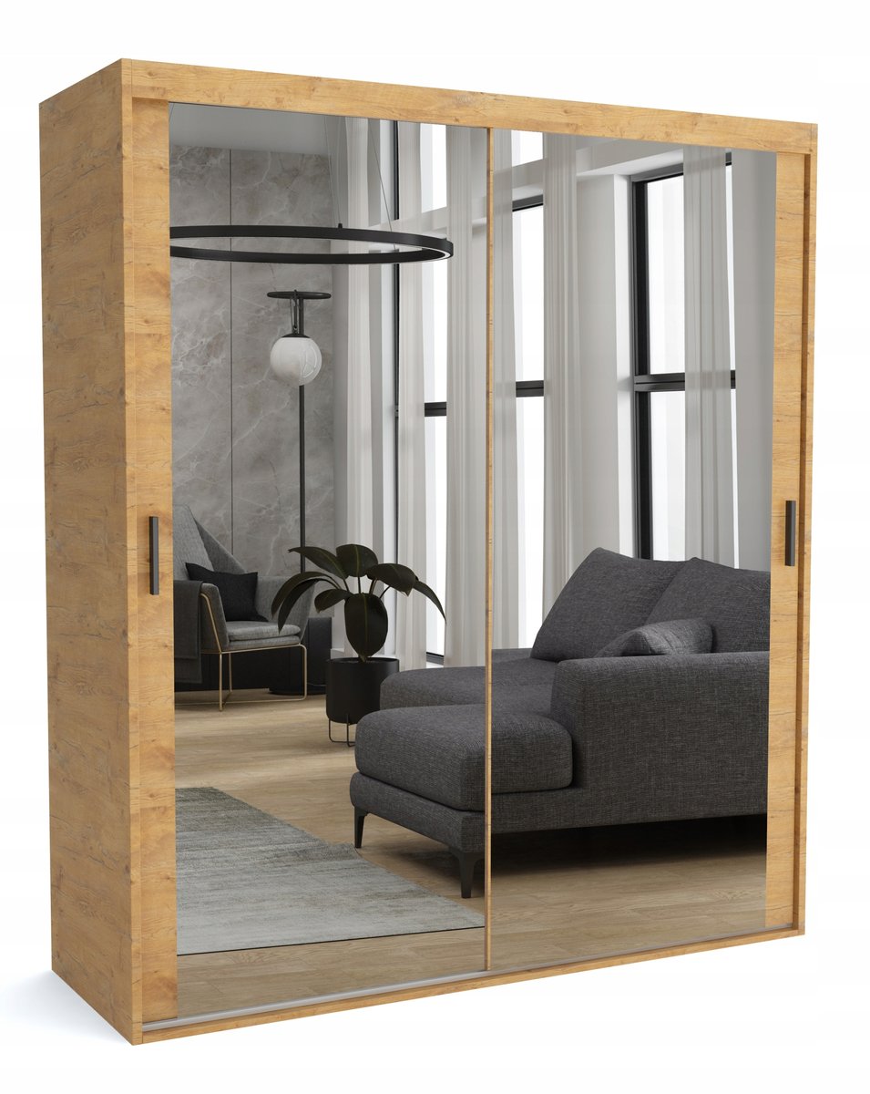 Szafa przesuwna Mat 5 na wymiar z lustrem 200 cm