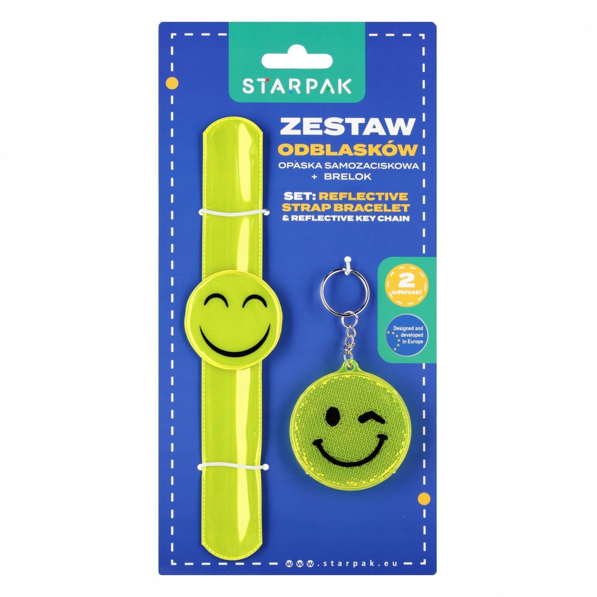 ZESTAW ODBLASKOWY OPASKA + BRELOK MINKI