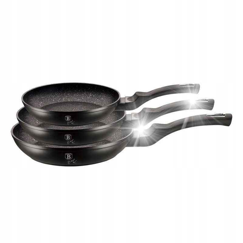ZESTAW PATELNI GRANITOWYCH BERLINGERHAUS BLACK SILVER BH-6159