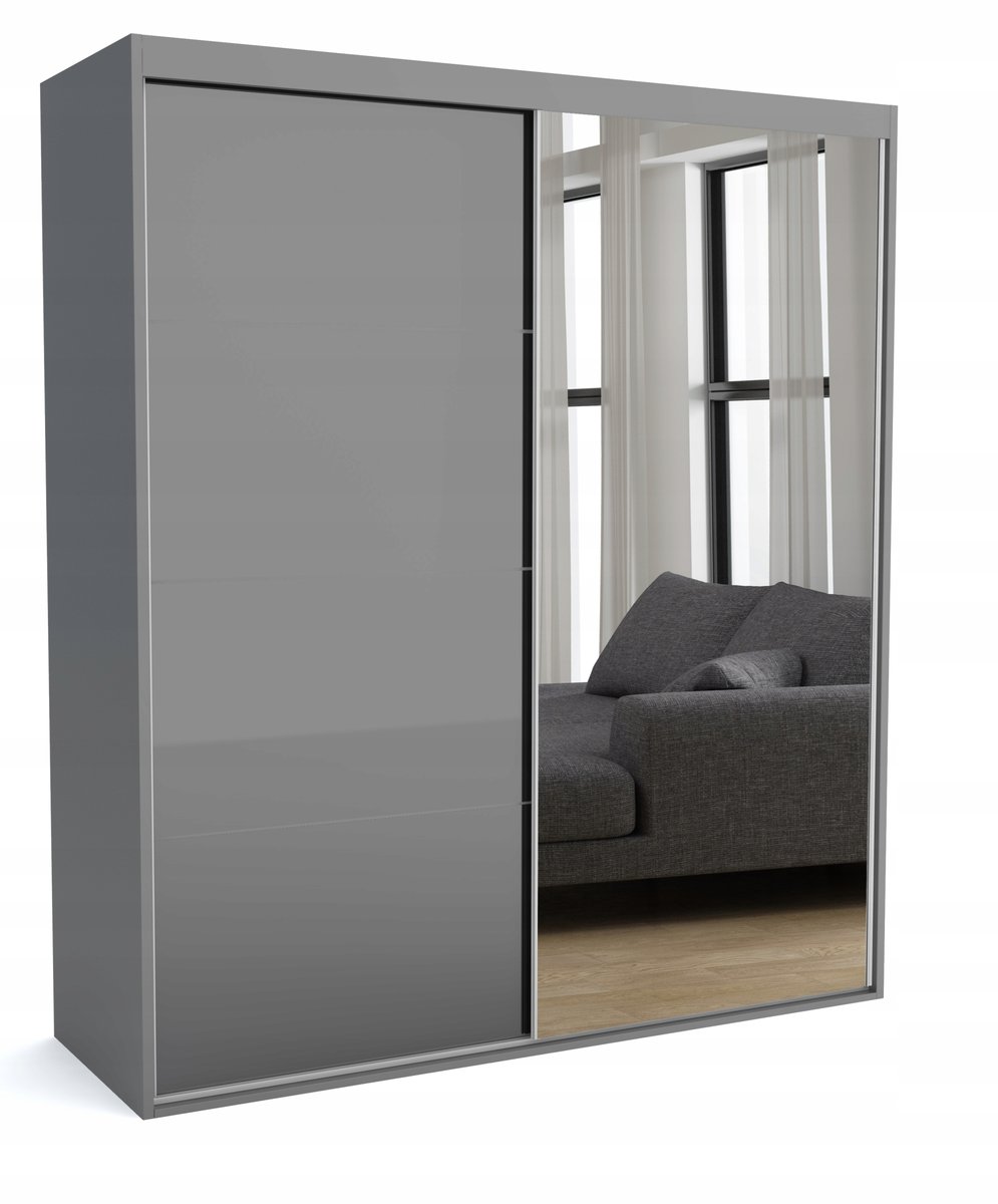 Szafa przesuwna Mat 7 na wymiar z lustrem 200 cm