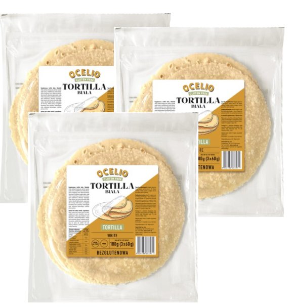 Ocelio Tortilla Biała 180g (3x60g) (zestaw 3 szt.)