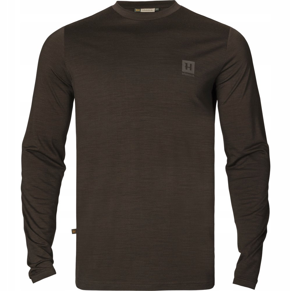 T-Shirt koszulka myśliwska Harkila Base All Season L/S Shadow Brown L
