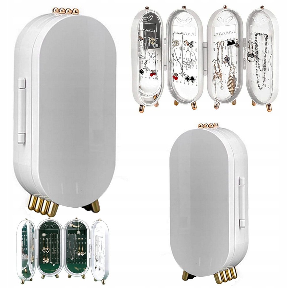 ORGANIZER NA BIŻUTERIĘ KOLCZYKI ŁAŃCUSZKI SZKATUŁKA EKSPOZYTOR LUSTRO HQ