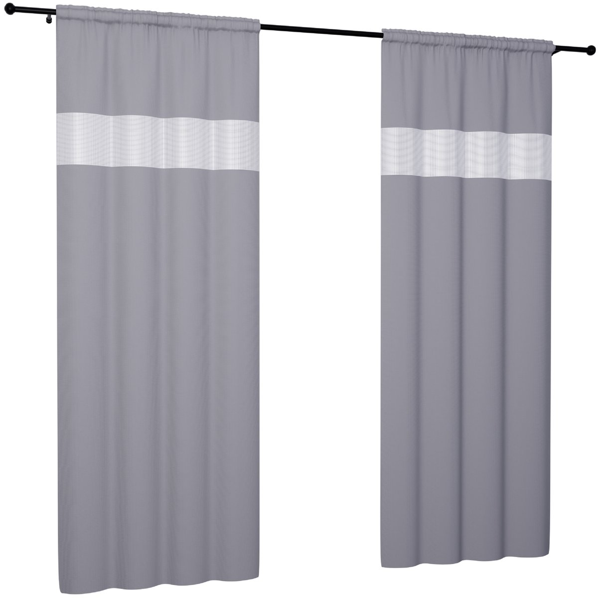 Zasłona gotowa gładka 145x240 matowa zasłony na taśmie do salonu żabki