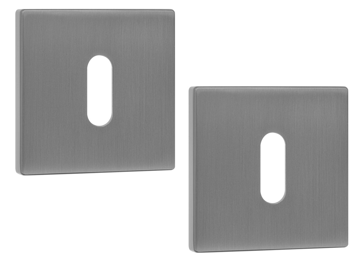 Rozeta Kwadratowa Klucz Szyld do Klamki Wewnętrznej Szara Kuchinox