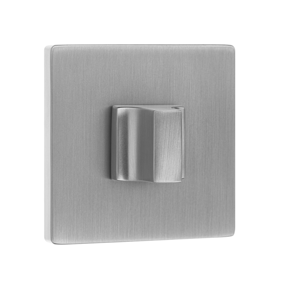 Rozeta Kwadrat WC Szyld do Klamki Wewnętrznej Srebrna Kuchinox