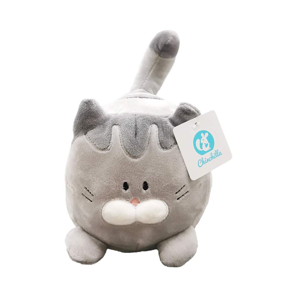 Chinchila, kot pluszowy, szary, 16 cm