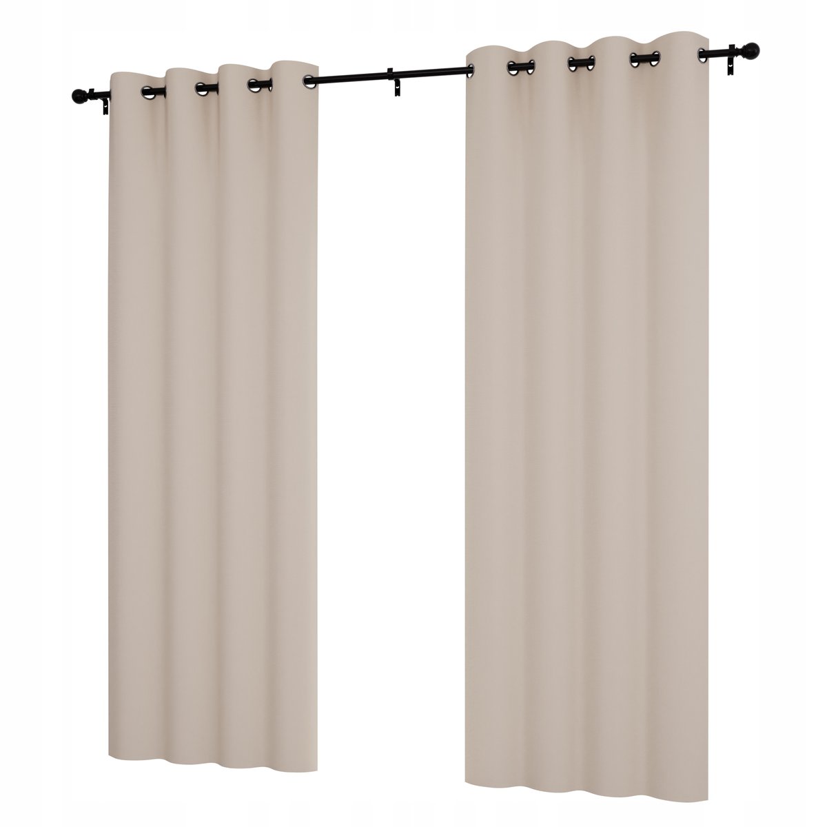 Zasłona gotowa 145x180 na przelotkach zasłonka gładka matowa do salonu