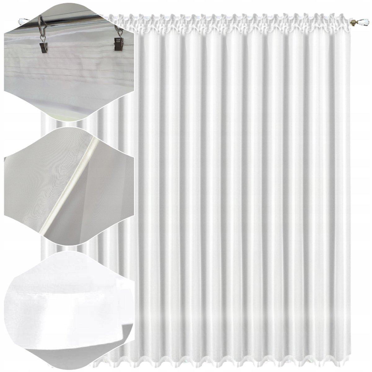 firana gotowa z lamowka 250x300 balkon prosta firany gładkie do salonu