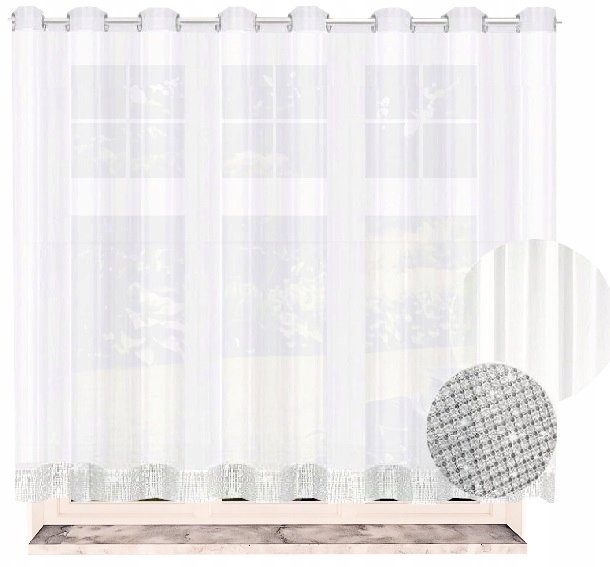 FIRANA GOTOWA NA PRZELOTKACH 140x300 Z CYRKONIAMI FIRANY CEKINY DIAMENTY