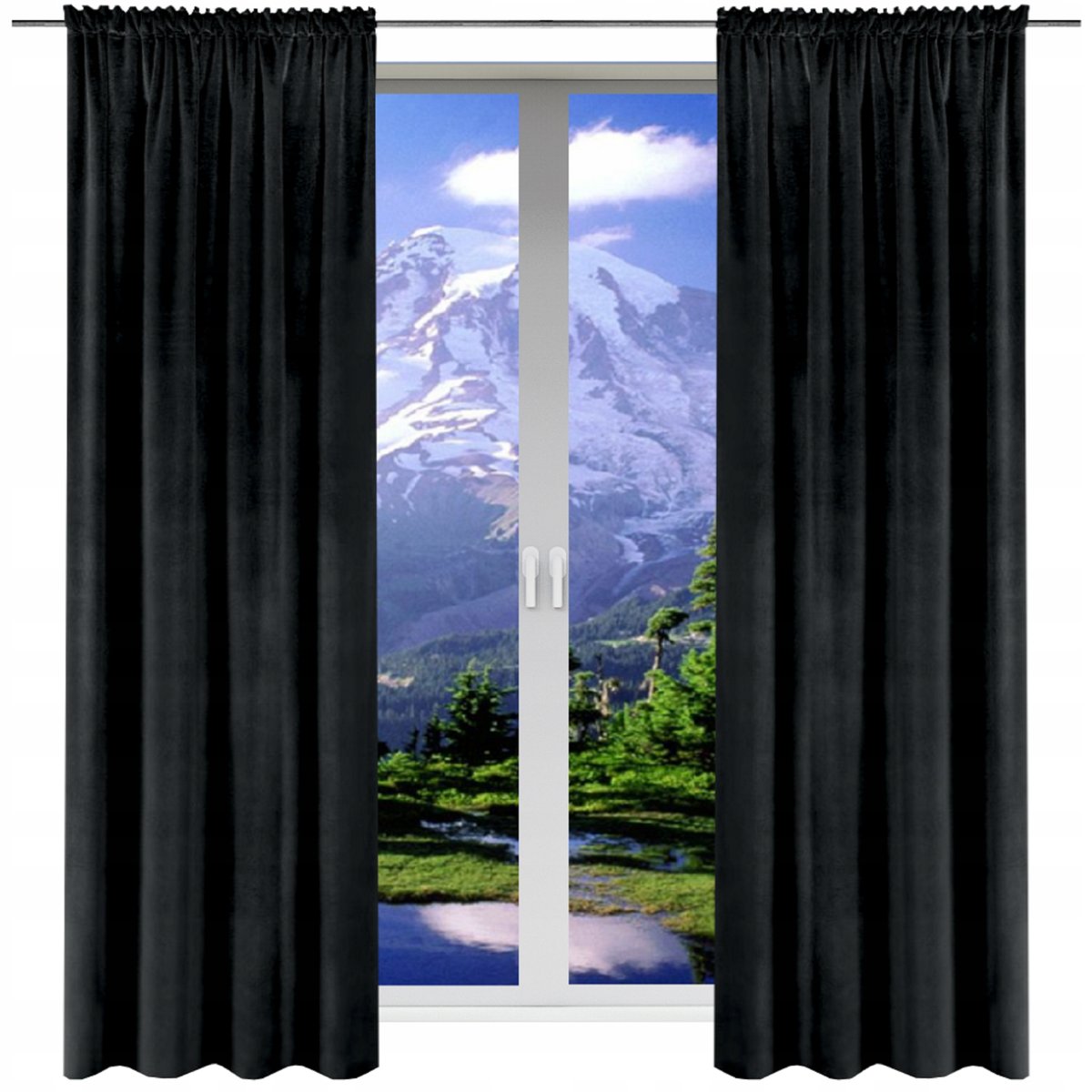 Zasłony welurowe 140x250 zasłonki gotowe welur na żabki balkon komplet