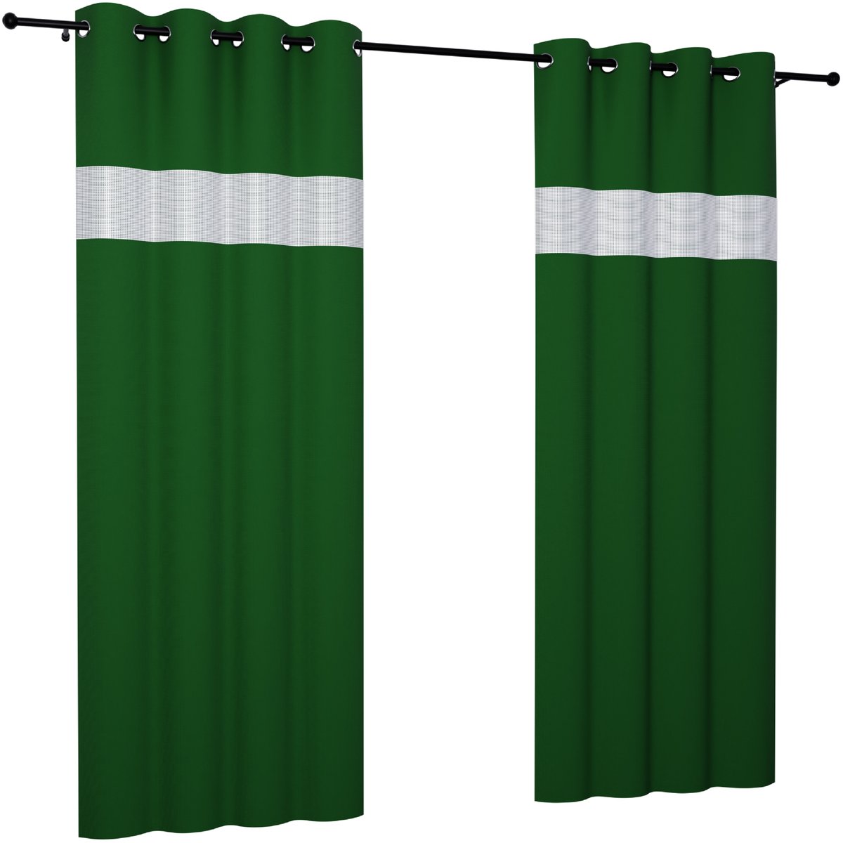 Zasłona gotowa gładka 145x240 na przelotkach z cyrkoniami zasłony kółka