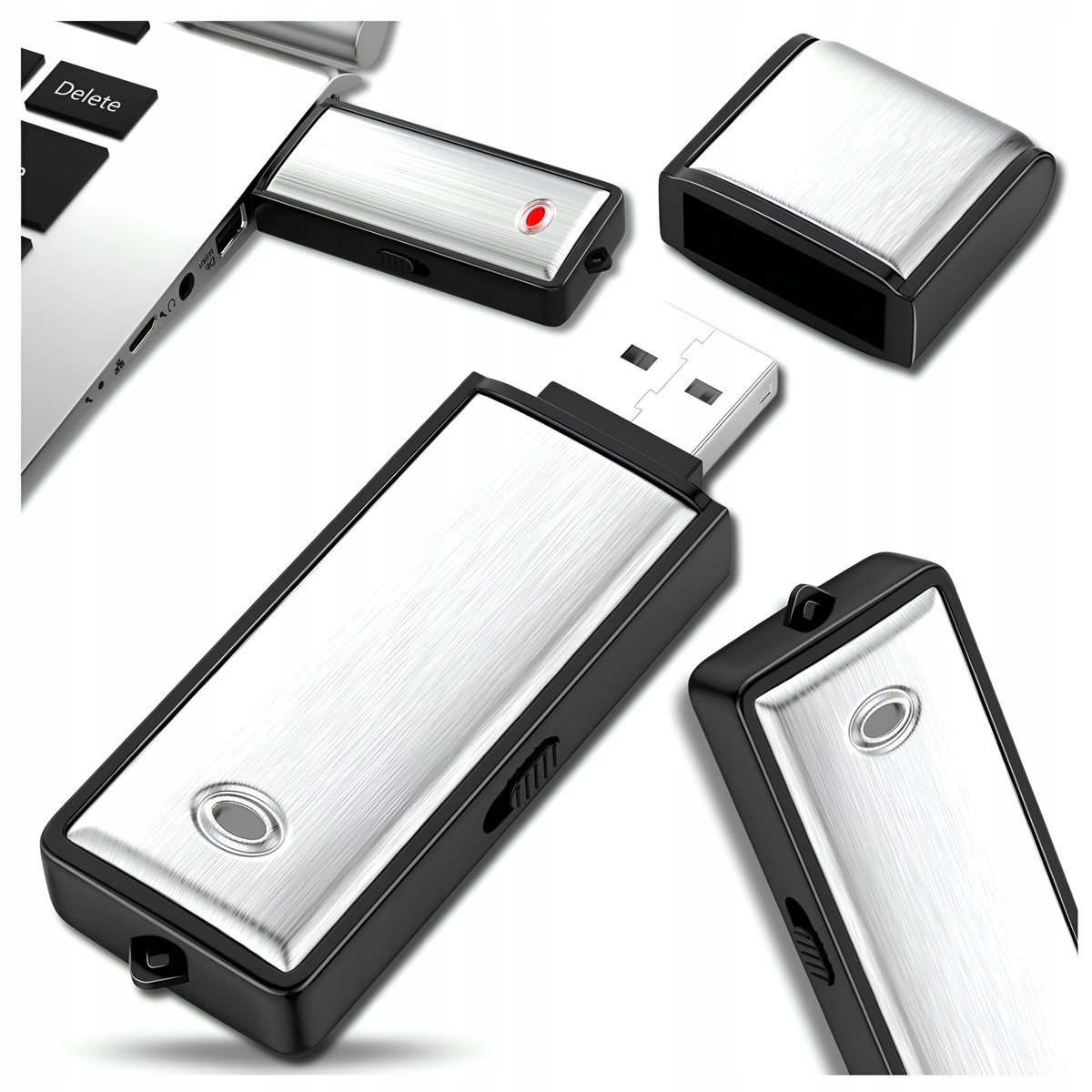 Mini Dyktafon Szpiegowski Pendrive 16 Gb Podsłuch Pluskwa Detekcja Głosu