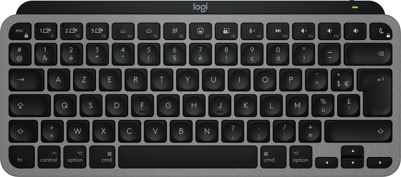 Logitech MX Keys Mini For Mac klawiatura Dom/Biuro Bluetooth AZERTY Francuski Czarny, Szary 920-012646