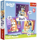 Puzzle 3w1 Poznaj Bluey 20, 36, 50 elementów