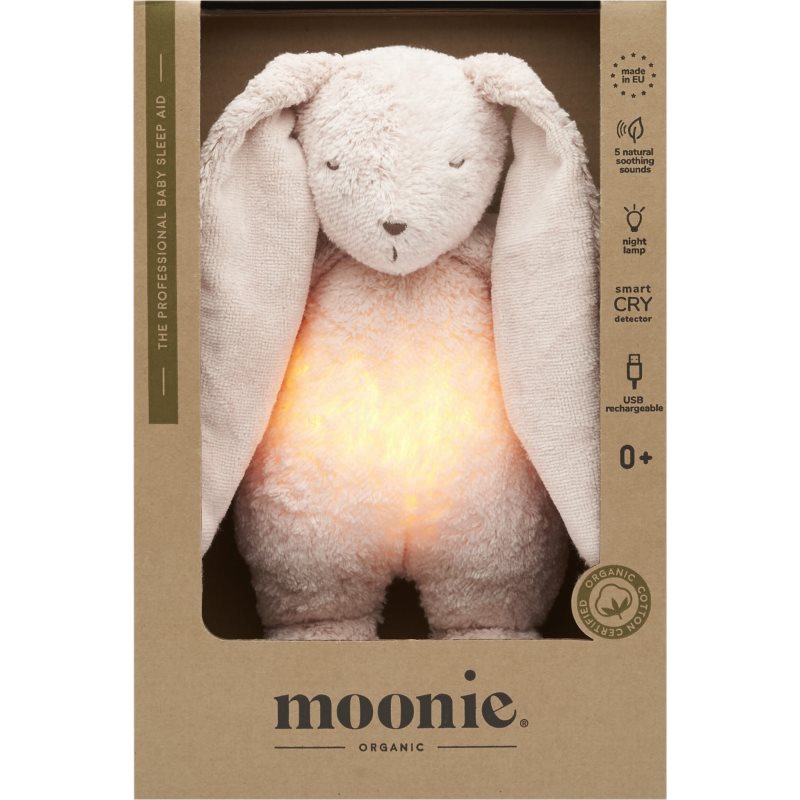 Moonie The Humming Friend 2.0 Organic Rose przytulanka do spania z melodią 1 szt.