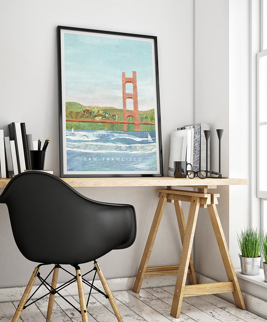 San Francisco - vintage plakat 50x70 cm giclee