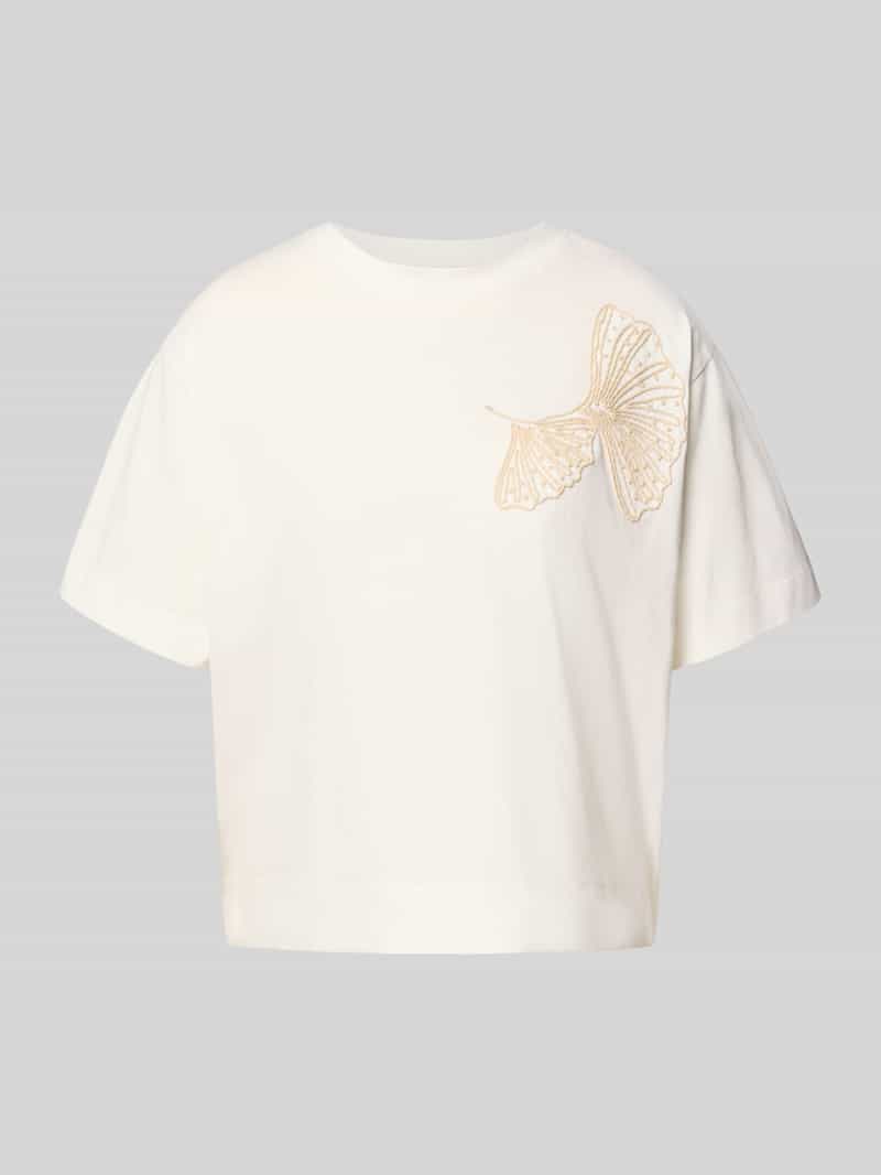 T-shirt z wyhaftowanym motywem