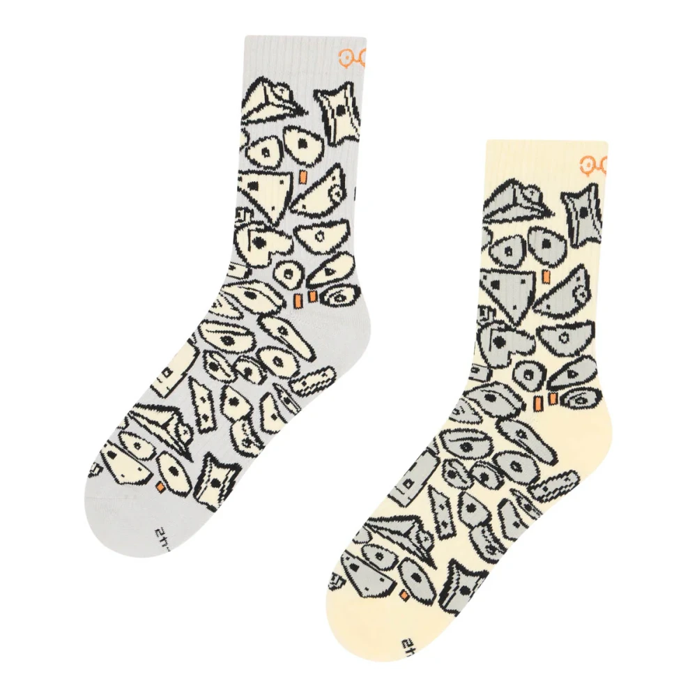 Skarpety z motywem wspinaczkowym YY Vertical Rock Socks Spray Wall szary