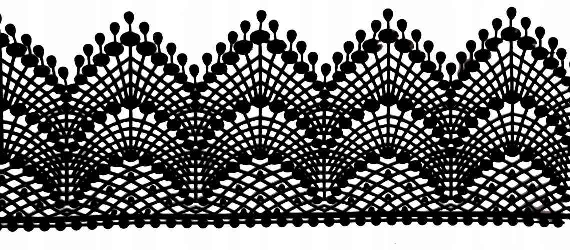 Koronka cukrowa czarna ozdoby na tort dekoracje urodzinowe koronki wzór