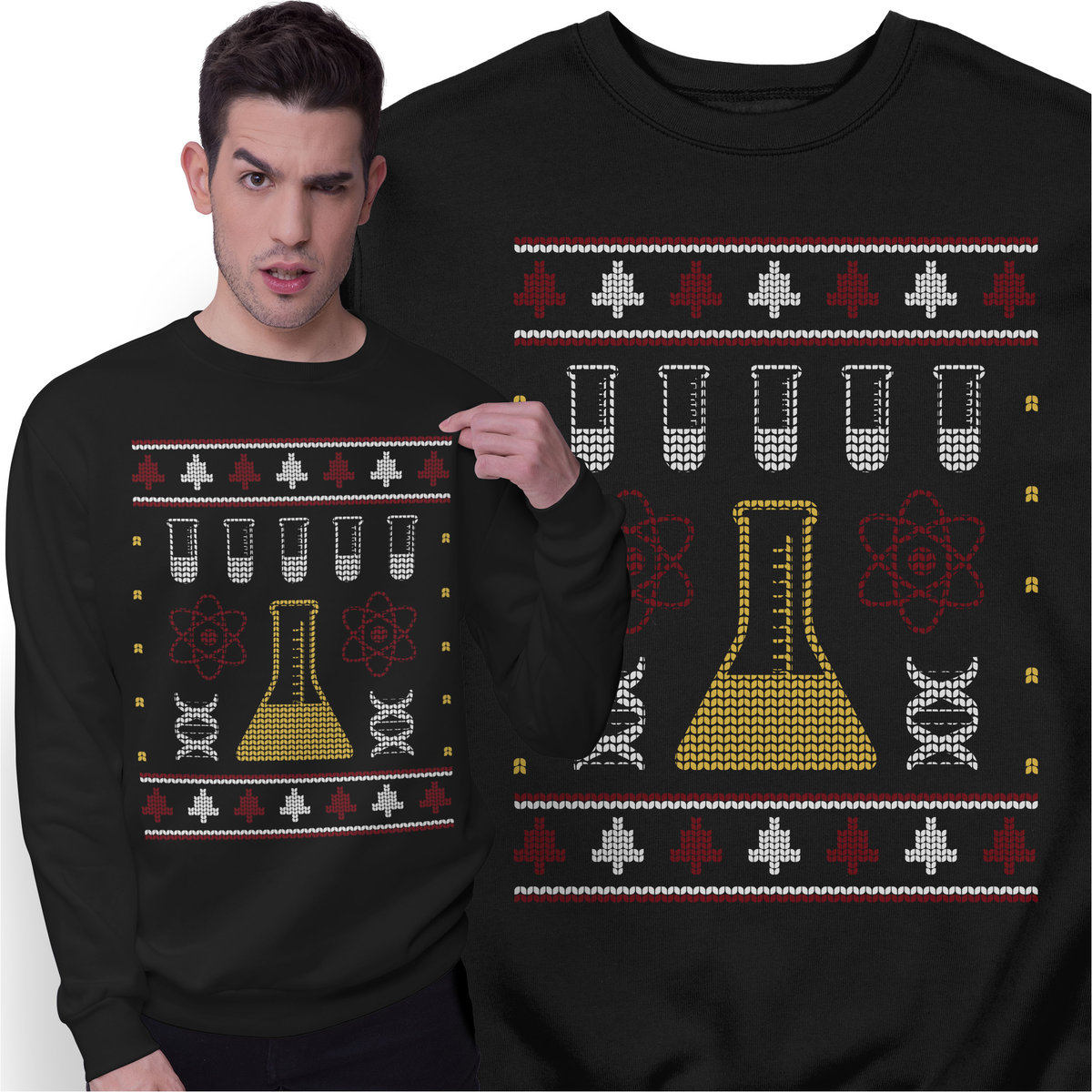 Świąteczna Bluza Prezent na Święta Świąteczny Sweter dla Chemika Chemia