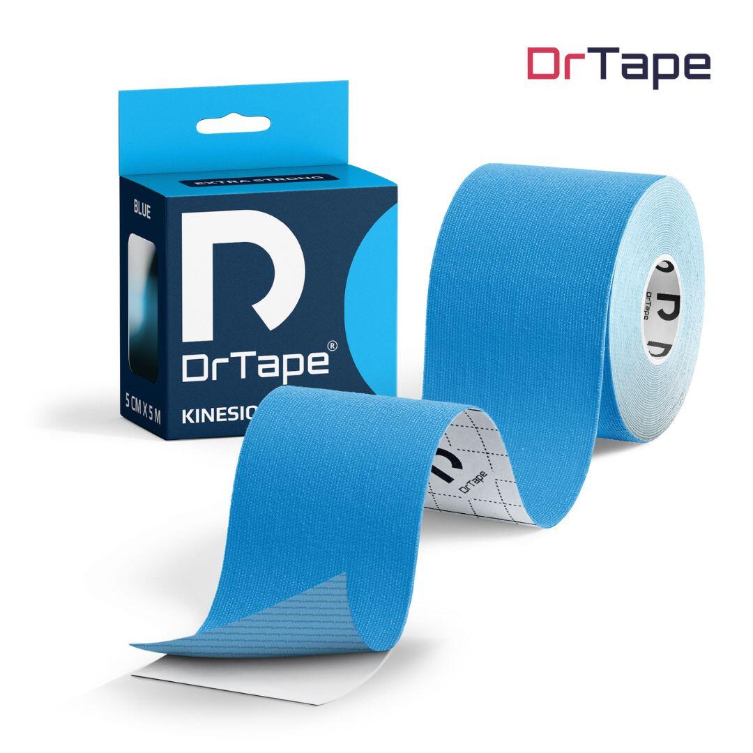 Taśma do kinesiology tapingu sportowo-korekcyjna 5 cm x 5 m - Wybierz kolor: Niebieski