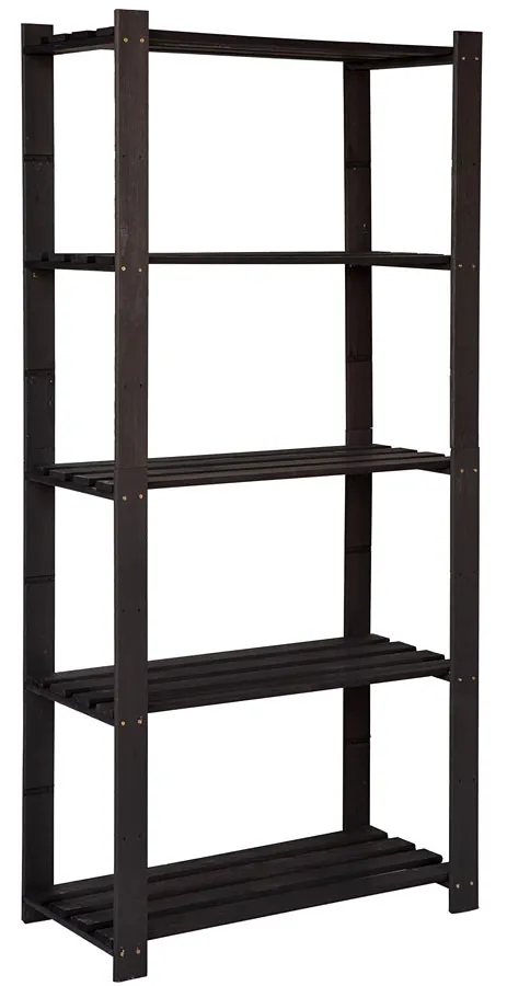 Czarny regał drewniany - E8-R59