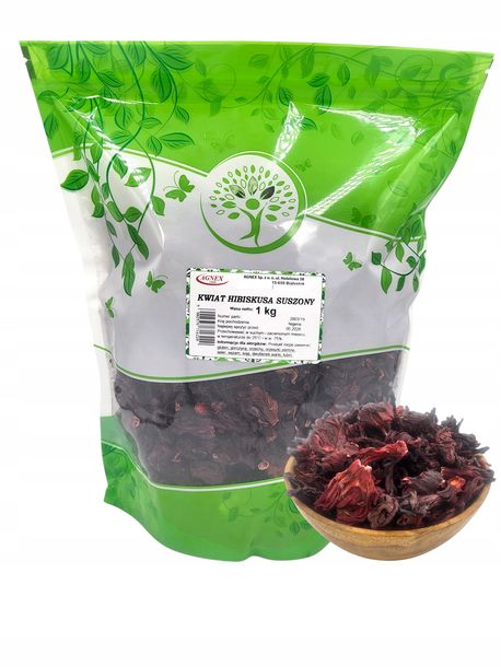 HIBISKUS KWIAT SUSZONY 1 kg herbata duża paczka kwiaty AROMATYCZNY