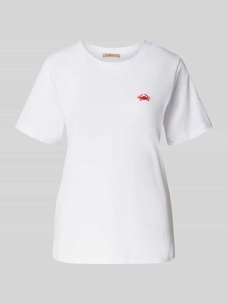 T-shirt z wyhaftowanym motywem