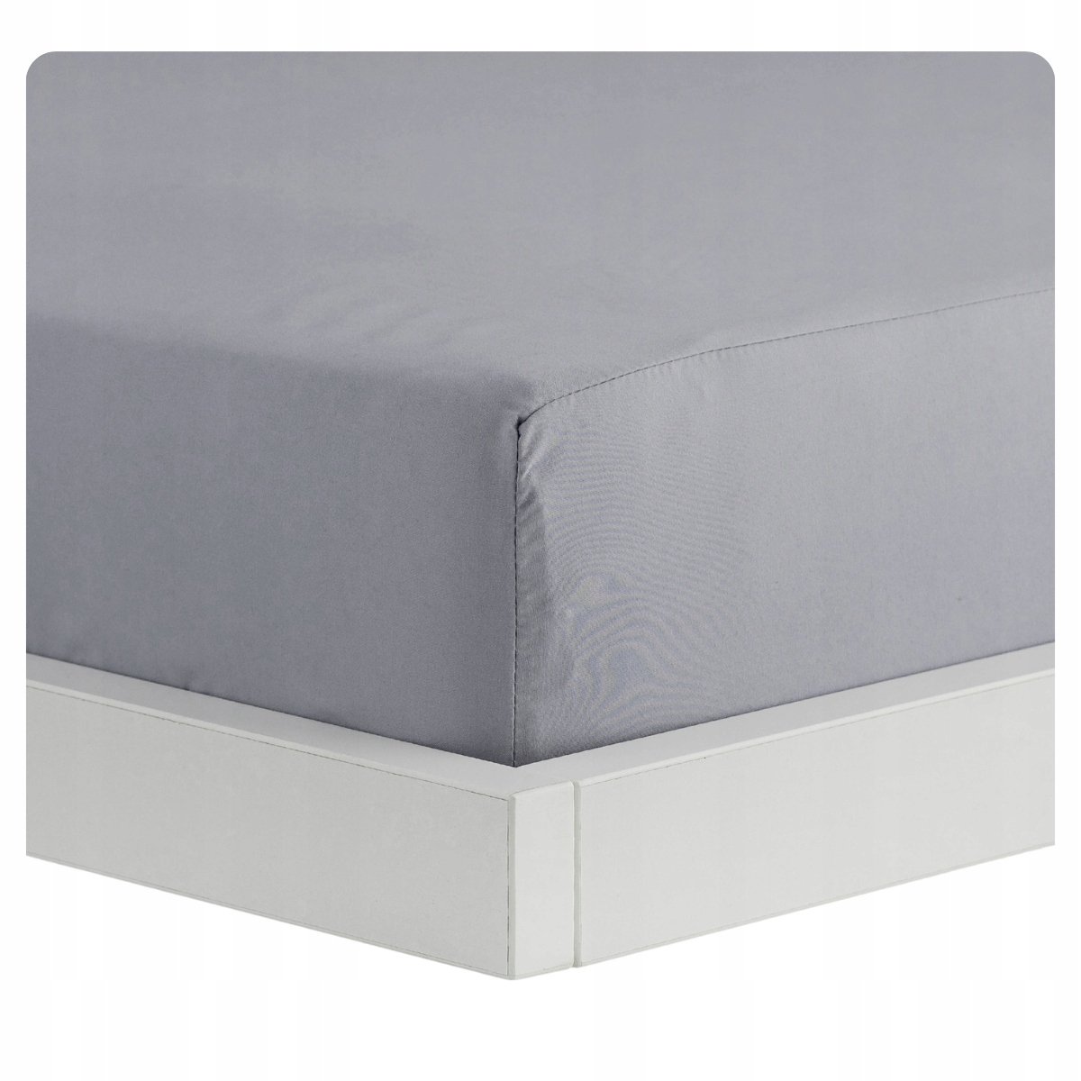 Szare prześcieradło z gumką 160x200 cm home&you mikrofibra