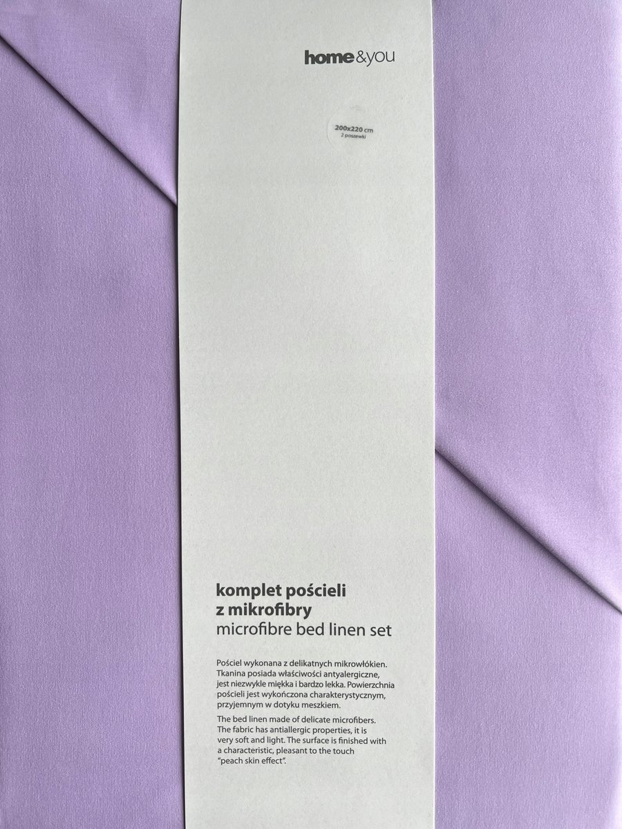 Pościel z mikrofibry 200x220 home and you home&you fioletowa lila micros