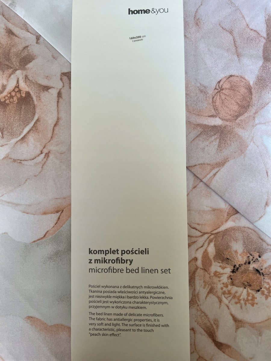 Pościel z mikrofibry 200x220 w kwiaty Home & You home&you Kamada
