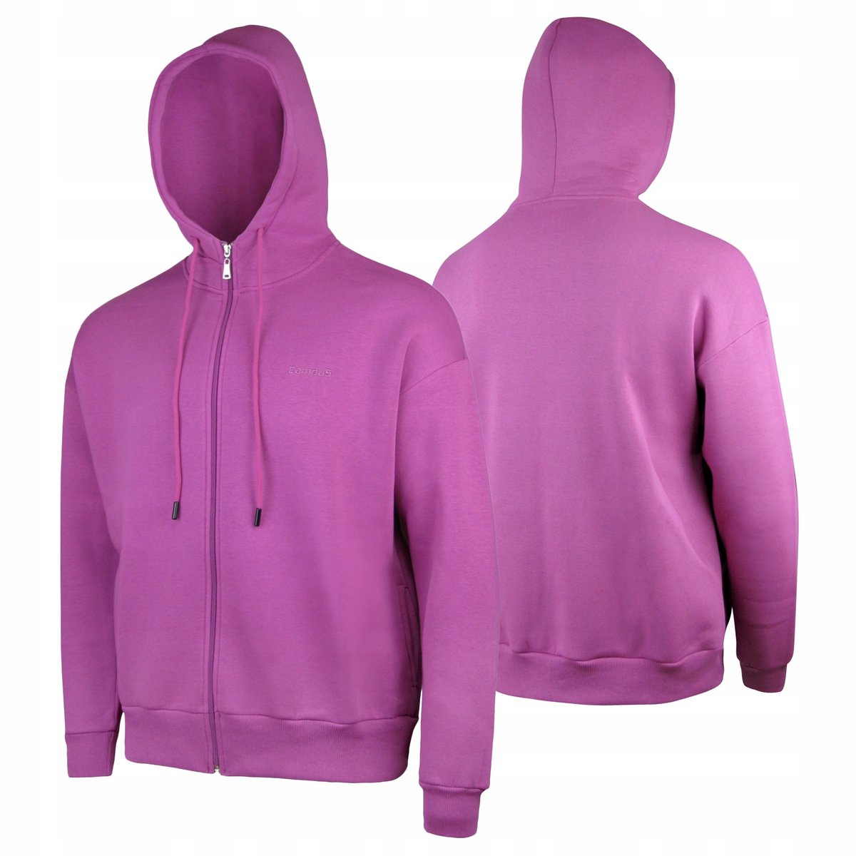 BLUZA damska CAMPUS SERENITY dresowa ROZPINANA oversize z KAPTUREM różowa S