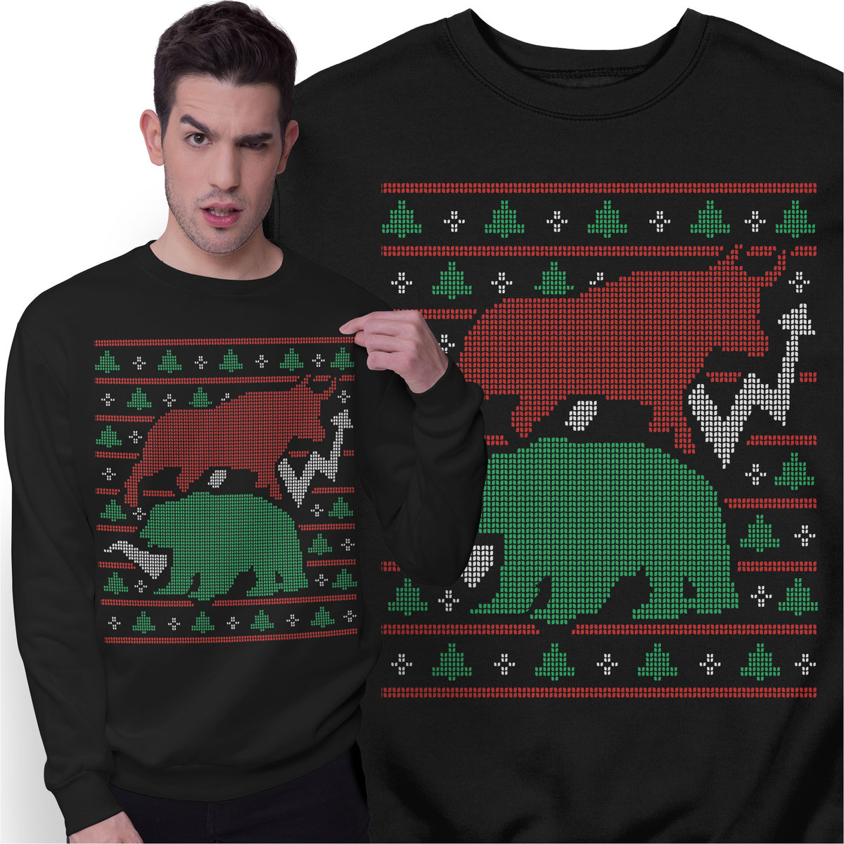 Świąteczna Bluza Prezent na Święta Giełda Inwestowanie Świąteczny Sweter