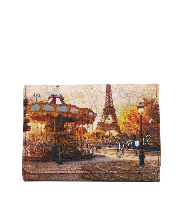 Portfel średniej wielkości Ynot Milano z nadrukiem Paryża