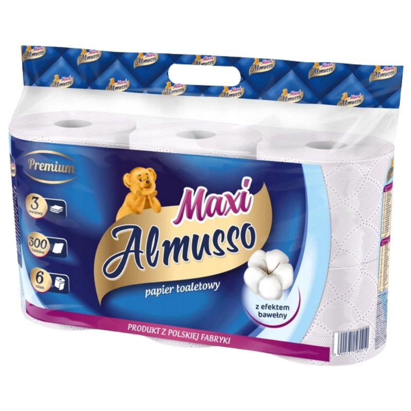 Almusso Maxi Papier Toaletowy Premium z Efektem Bawełny 6 Rolek