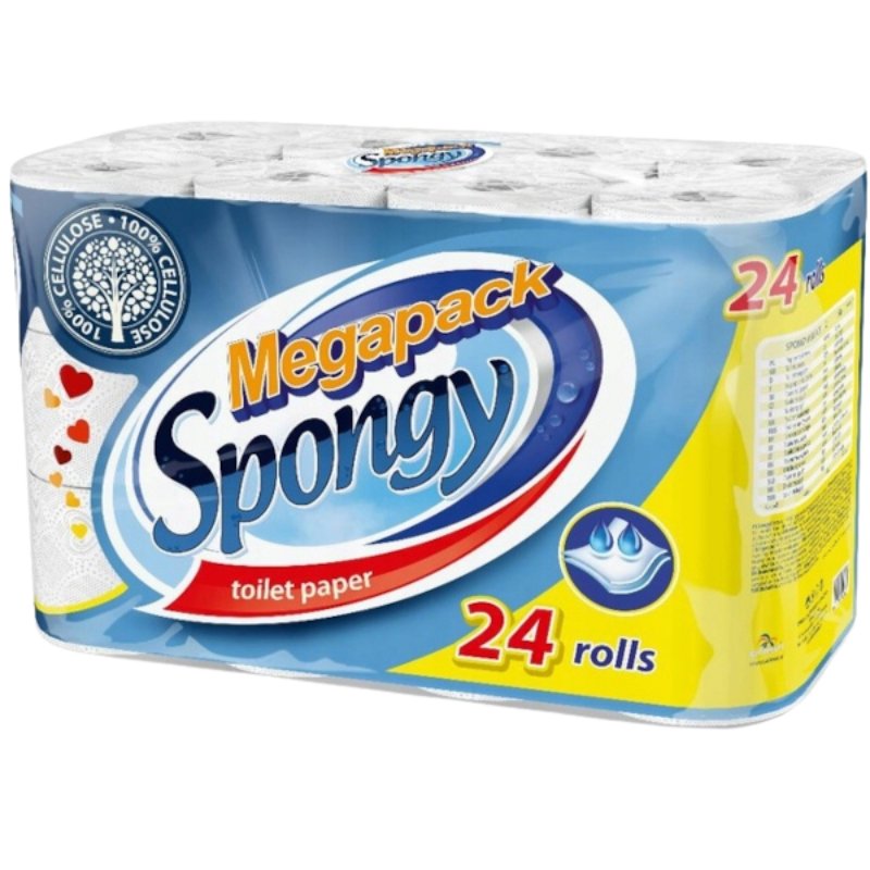 Almusso Spongy Papier Toaletowy Dwuwarstwowy 24 Rolki